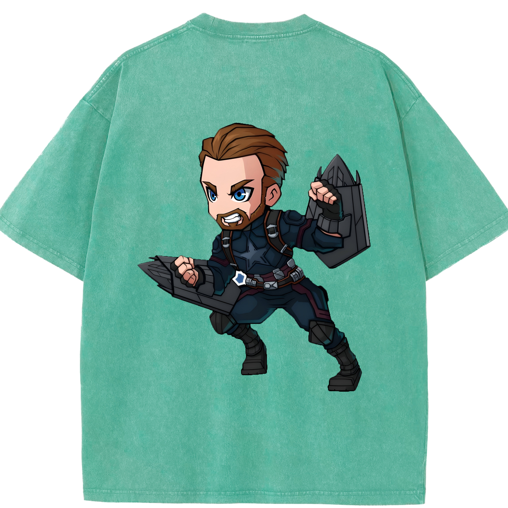 （画像用） アベンジャーズ The Avengers 綿100% ヴィンテージ風 半袖Tシャツ（背面プリント）